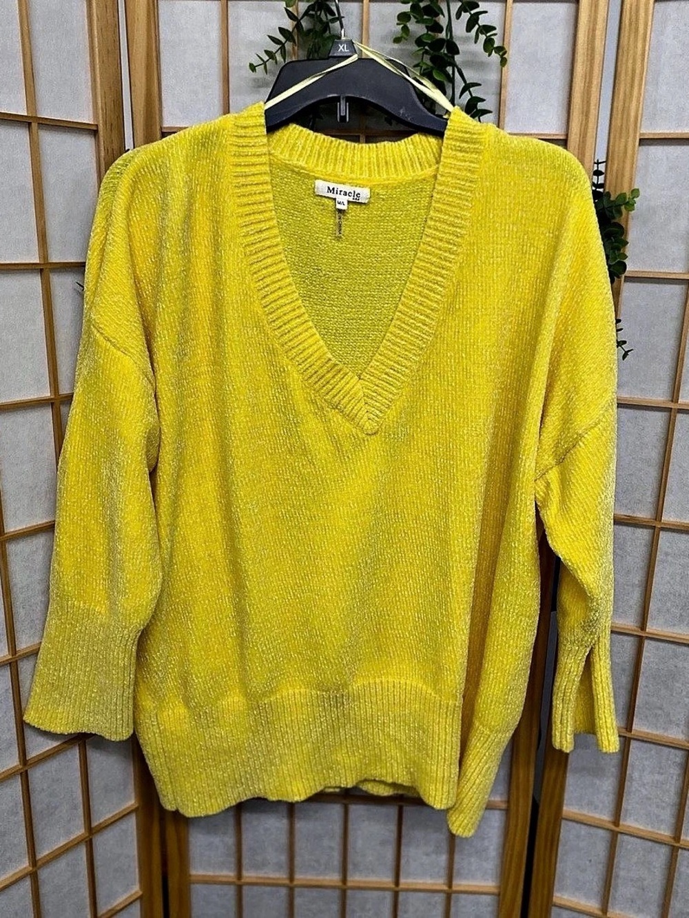 Yellow V-Neck Sweater Like New